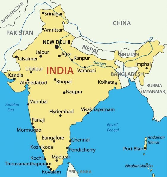 Mapa Turístico de la india - Que ver en la India Mapa Turístico de la india - Que ver en la India
