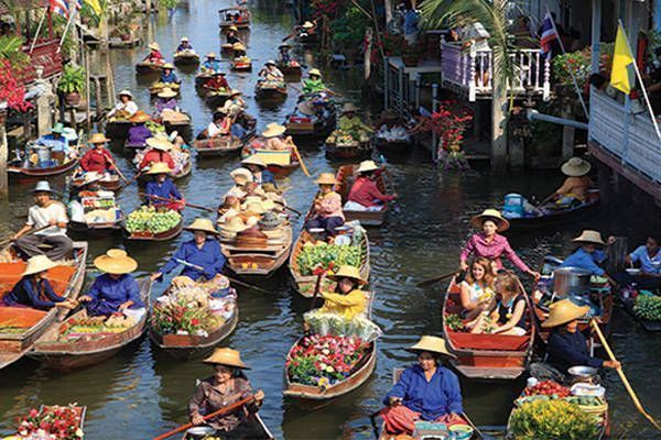 Mercado flotante del Klong Damnersaduak compras mercado flotante klong damnersaduak